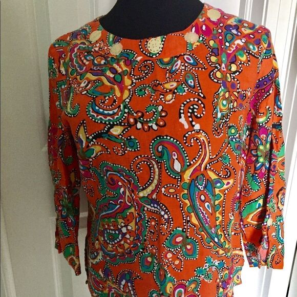 Beautiful retro shirt by Choices size small - Picture 1 of 2